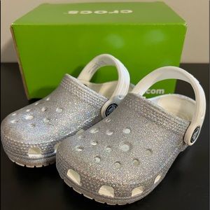 Glitter & White Crocs (TD)